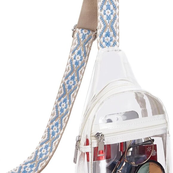 Clear Bag for Stadium Events Clear Purses for Women Stadium Crossbody Fanny Pack - Picture 1 of 5